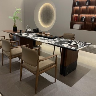 新中式实木茶桌2025新款高端北美黑胡桃木茶台现代高级奢石泡茶桌