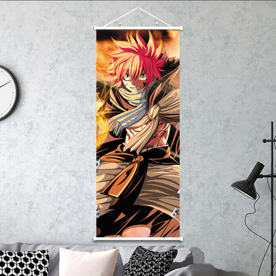 动漫妖精的尾巴纳兹露西哈比挂画段面布画挂画墙画35x90cm