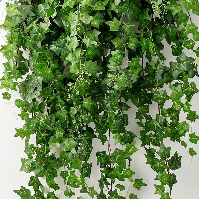 仿真长春藤假花藤条装饰遮挡挂墙绿植壁挂植物吊兰藤蔓绿叶垂厂家