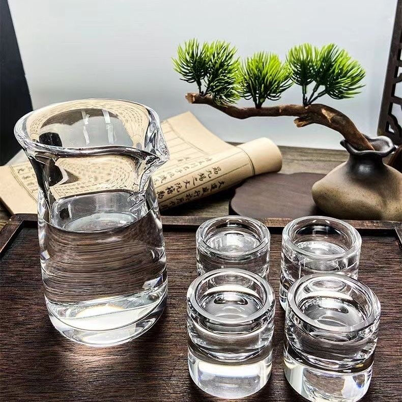 老师傅手工打磨分酒器水晶玻璃白酒清酒分酒器红酒醒酒器