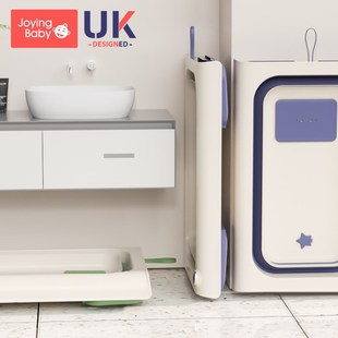 婴儿感温洗澡盆折叠家用初生新生幼儿浴盆可坐躺小孩Y用品宝宝浴