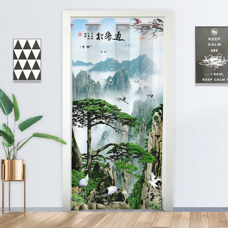 门帘隔断帘空调挡风免打孔试衣间分隔卧室厨房卫生间全遮挡布帘子