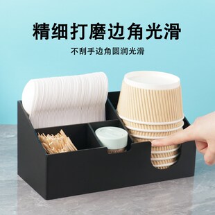 一次性纸杯架取杯器餐饮饭店火锅纸D碗牙签勺子筷子吸管收纳盒商