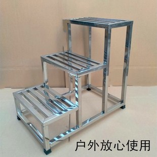 家用室内两三步梯小楼梯台阶凳医院踏步梯凳 不锈钢单双层脚踏凳
