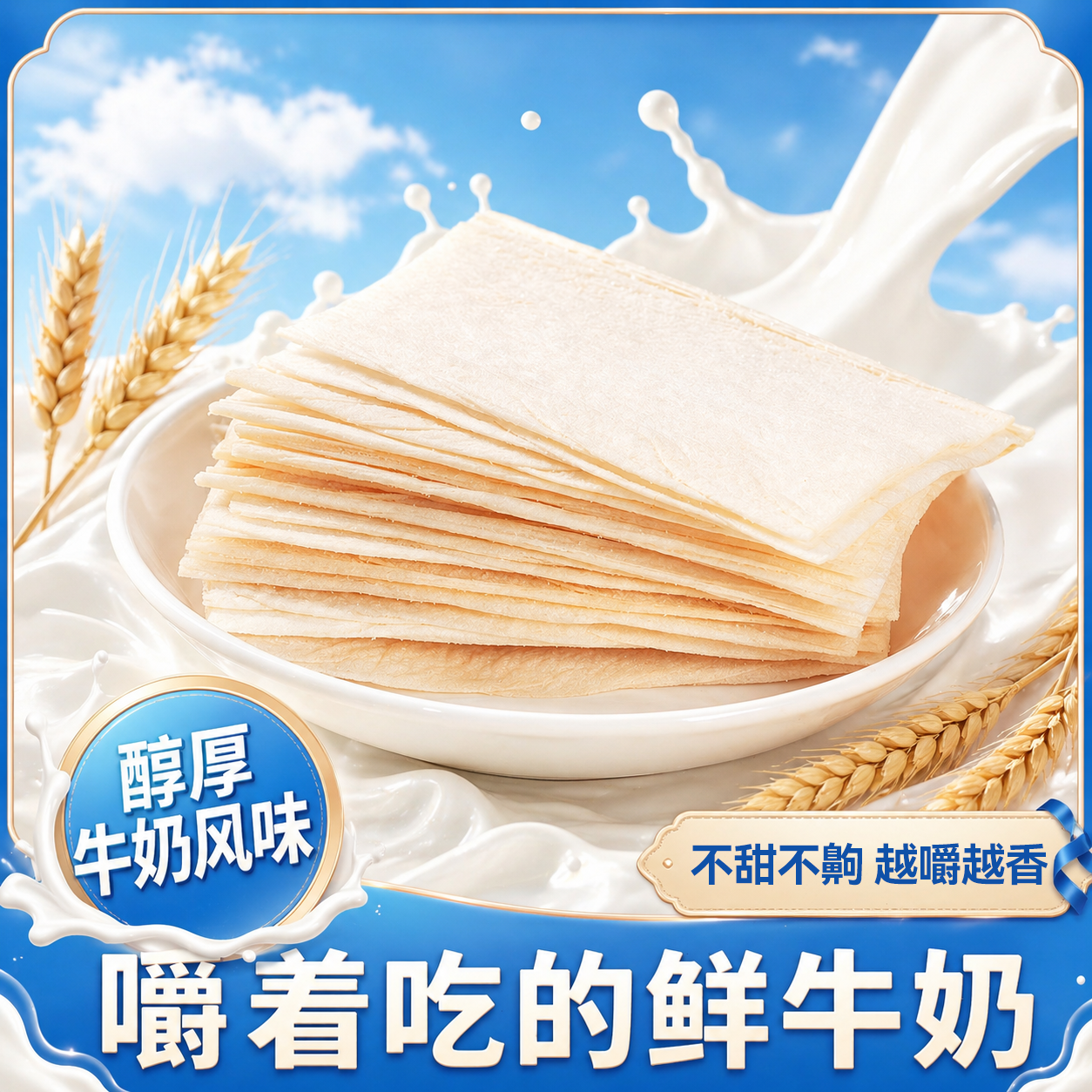 草原风味奶皮子少糖奶香正宗牛奶浓郁袋装休闲解馋追剧干片小零食