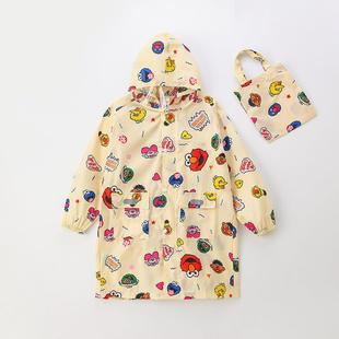 雨披 日单速干轻薄儿童中小学生带书包位雨衣芝麻街幼儿园宝宝大码