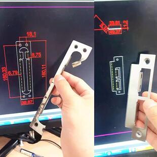 加工各类门锁扣板门框扣片导向片防盗门指纹锁锁边门盖片定制改装