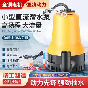12V24V小型直流潜水泵家用船用电瓶水泵船舱微型抽水排水机抽水泵