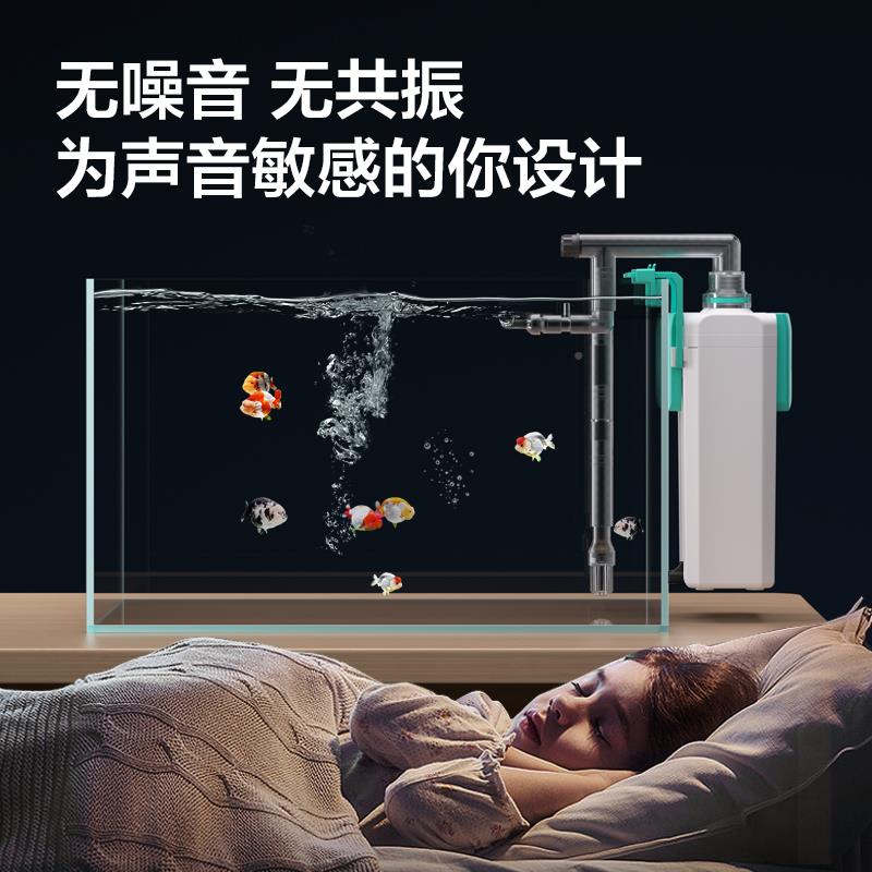 鱼缸过滤壁挂式型静20231256音外置过滤器桶乌小龟缸环泵过循滤制