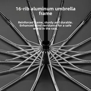 16骨风自动厚雨伞男士特大号折叠伞全加大加固加自动伞LSC-020抗