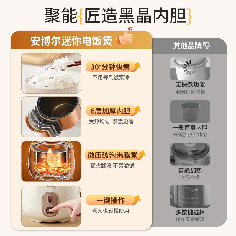 电南瓜煲32饭煲1到2到款饭3到4人小型迷你mini225新家用煮饭0电锅