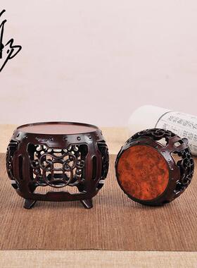 花红木酸枝紫YDZ013钱砂壶茶壶摆底件底座奇石头木香炉玉石瓶花盆