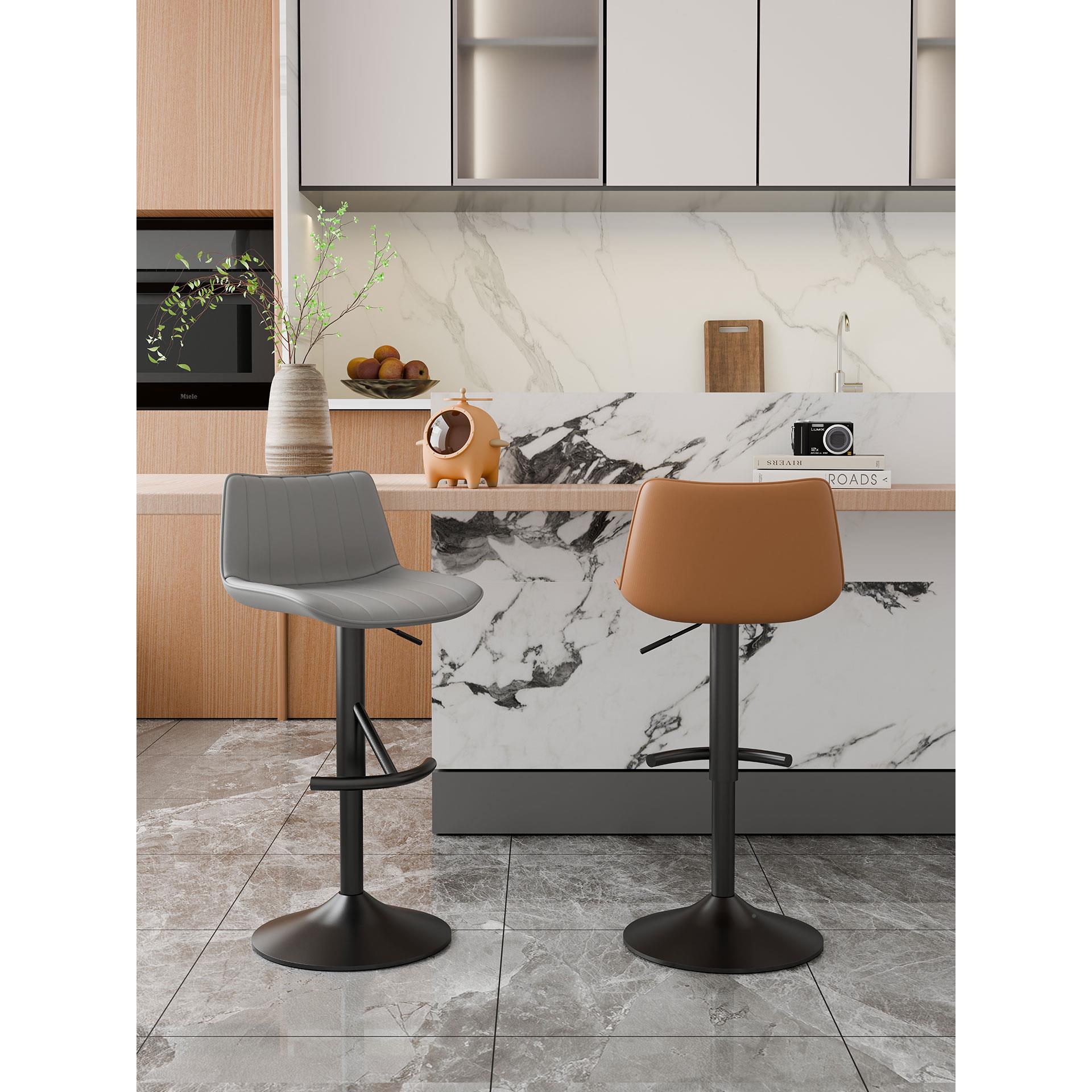 椅轻奢高级感升降旋转家用吧台酒吧凳岛高台大盆吧椅厨房收银台靠