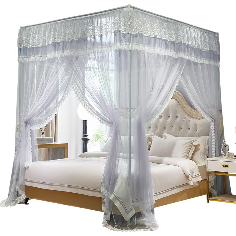 20尘2zy-qy-c05新级a类蚊帐家用落地公主风高宫廷卧款室带支架防