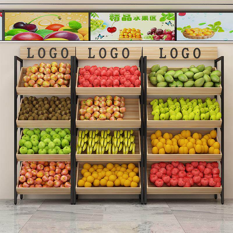 水果蔬菜RAJ市货架展示零架超生鲜商用多层架店子便利食促销展示