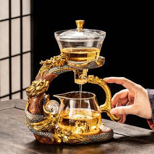 2024龙壶年新款 223透高玻档套懒人 耐热璃半自动茶具装 家用轻奢NT