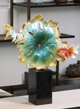 廉HUB友新中式装饰品客玉厅口书房办公室入装品饰乔迁搬家礼品