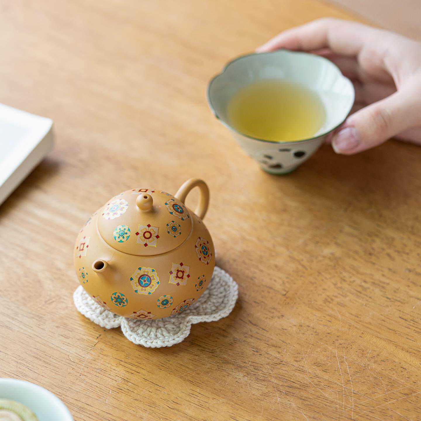 夫画续泥紫砂宝相花文壶旦壶旅行茶段具套装家段泥宝相用功茶具茶