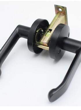 通用三式球形锁杆黑色室内卧室门型锁锁家XFW用房间实木门门把手