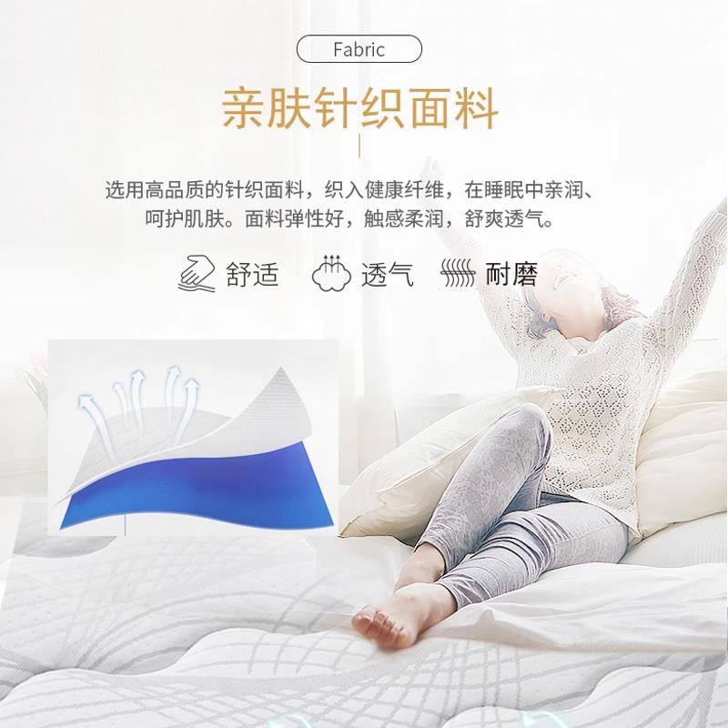 家用乳胶 床垫席梦思用针织面料DS003ABC1中.2m软硬适家卧室双人