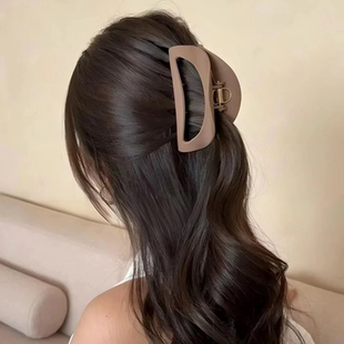 软硅胶鲨鱼夹安全不硌头抓夹女高级感2026新款后脑勺盘发夹子头饰