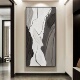 黑白极简艺术挂画玄关竖款 饰画入户走廊尽头挂画简约抽象壁画 装
