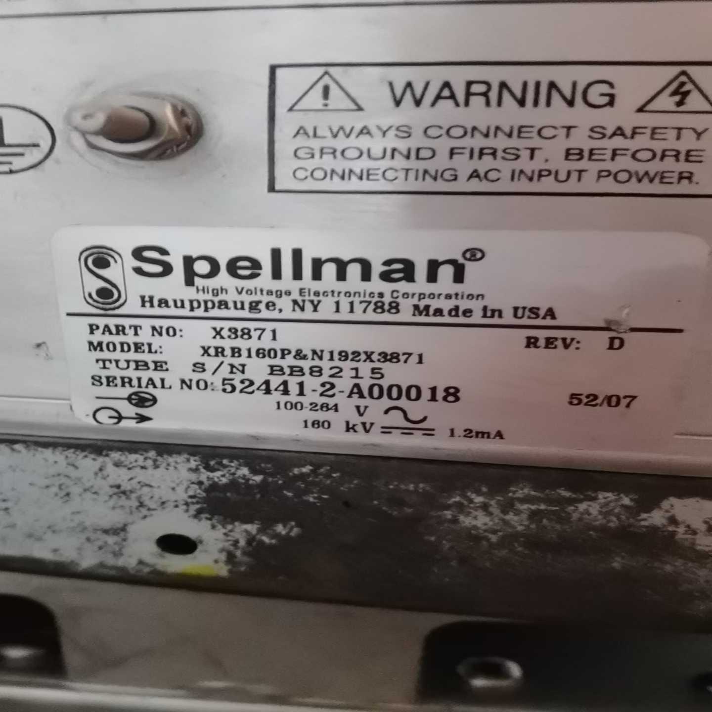 美国Spellman斯派曼高压电源X3871，160KV/1--议价商品
