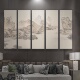 禅意茶室挂画餐厅饭店包厢壁画竖 饰画竖版 新中式 客厅沙发背景墙装