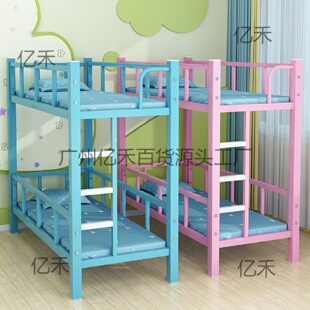 小学生午托床幼儿园双层床铺铁架小餐桌辅导托管班午睡上下儿童床
