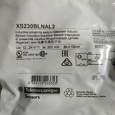 议价全新施耐德特勒美科感测器XS230BLPAL2/BLNAL2C/BLNAM12/BLPA