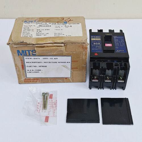 Mitsubishi NF50SH  40A Hirobo NoFuse Breaker 3P 600VAC 5060H