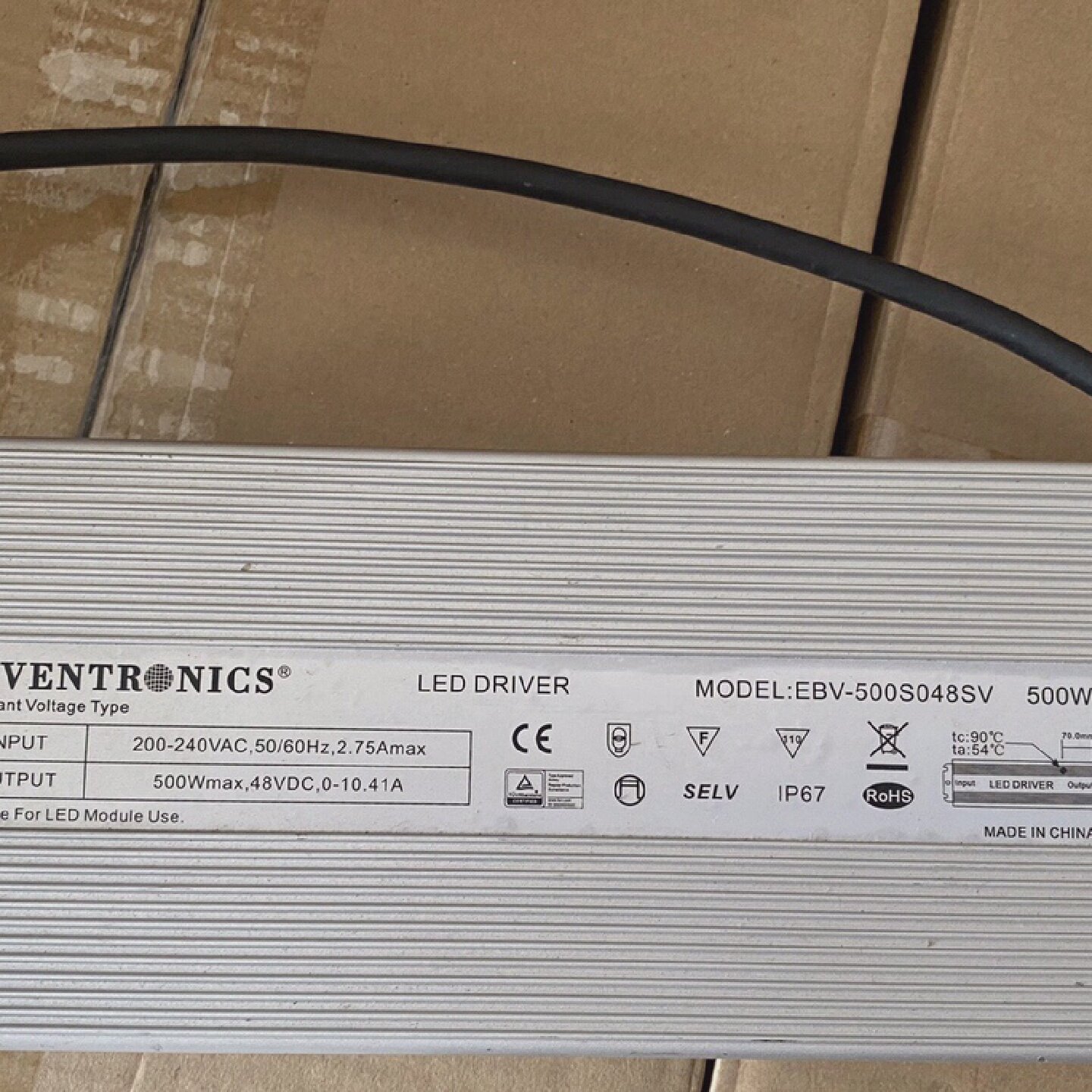 英飞特500W48V防水电源EBV-500S048SV户外路灯电源