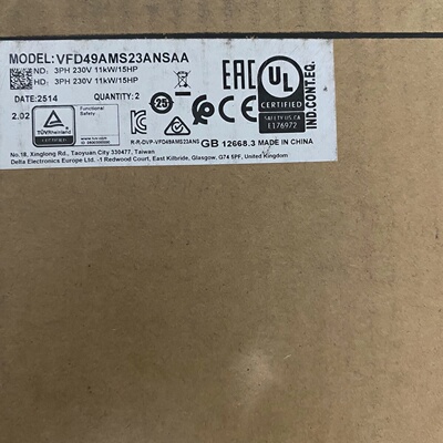 议价Delta Frequency Converter Model Vfd49ams23ansaa Br New O