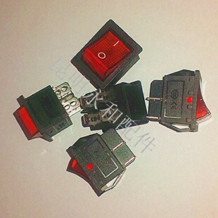 名牌翘板电源开关船形船型开关KCD4开关4脚15A