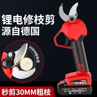 电动剪刀园林电动修枝剪果树家用园林园艺锂电充电果树粗枝电剪刀