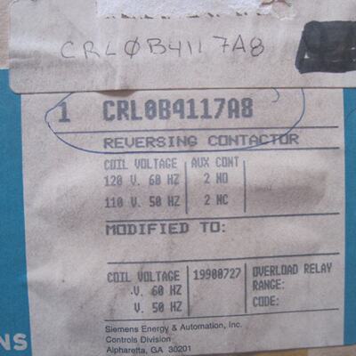 Neuer Siemens CRL0B4117A8 Rckwrtskontaktor