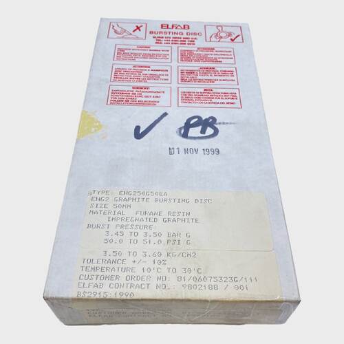 Elfab EHG250G50EA Grafito Berstscheibe para Industria Uso 50