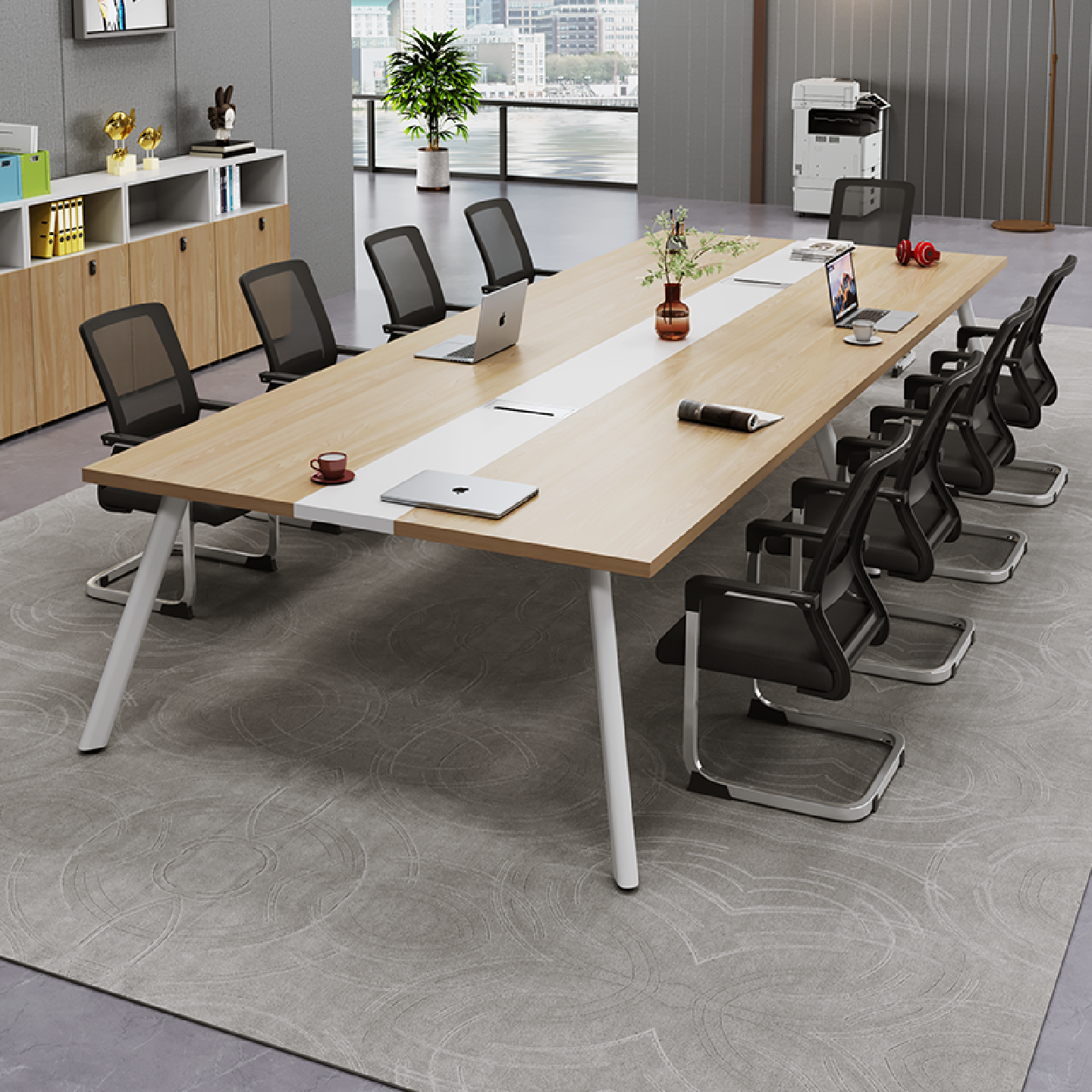 my会议桌长桌简约现代电脑办公桌椅组合简易长条桌洽谈桌小型工作