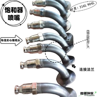 硫铵饱和器实心锥喷嘴SMP雾化喷头喷淋头内旋螺纹904L弯管dn100SH
