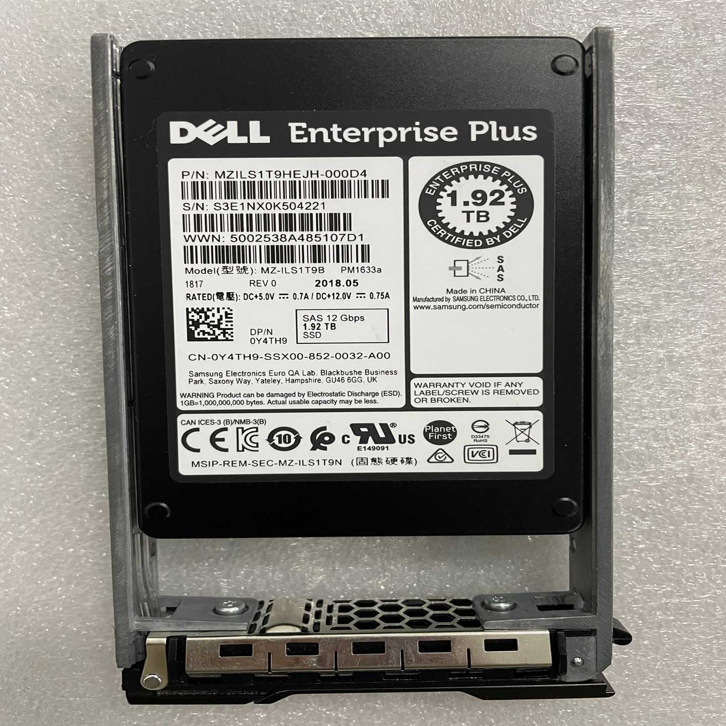 成色全新 原装拆机 DELL SC 康贝固态硬盘 0Y4TH