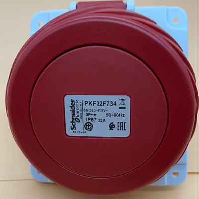 议价现货施耐德PKF32F734工业插座380...415V， 32A， 3PE， IP67