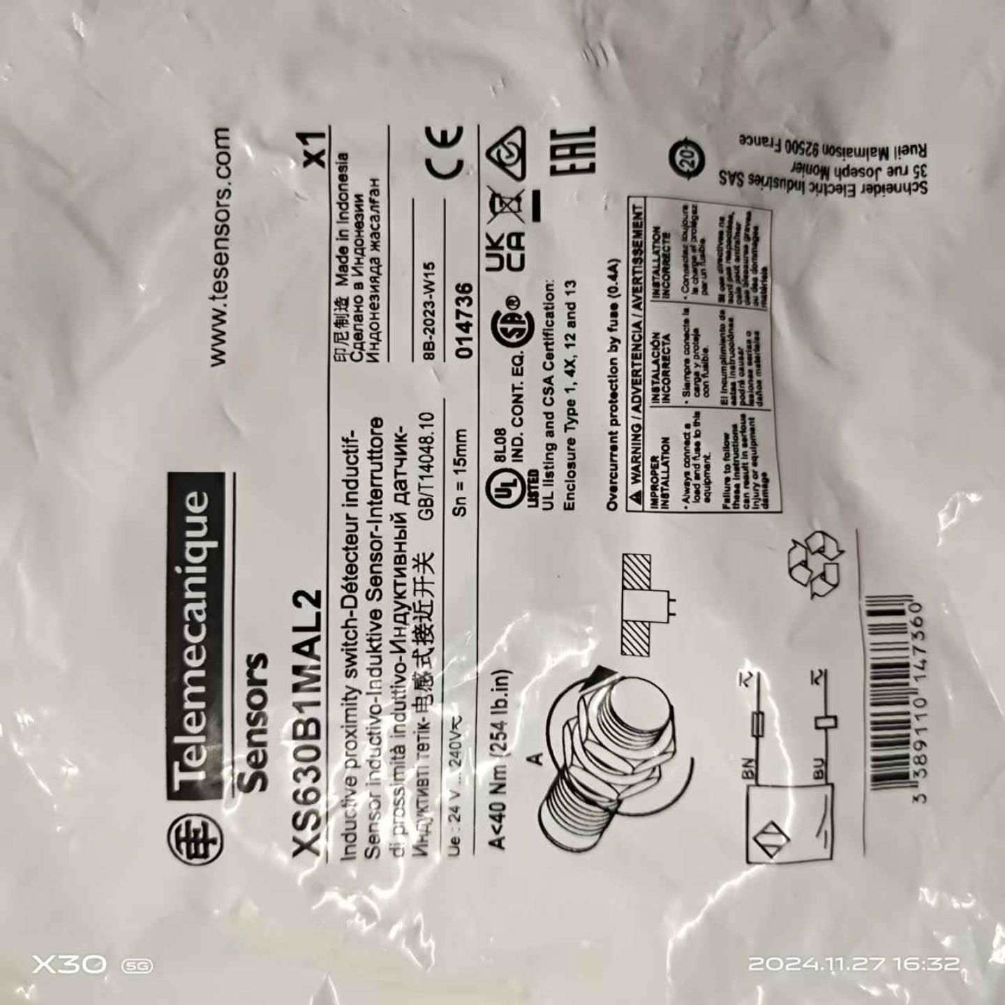 特勒美科进口门磁开关XCSDMC7902XCSDMC5902 接近开关XS630B1MAL2