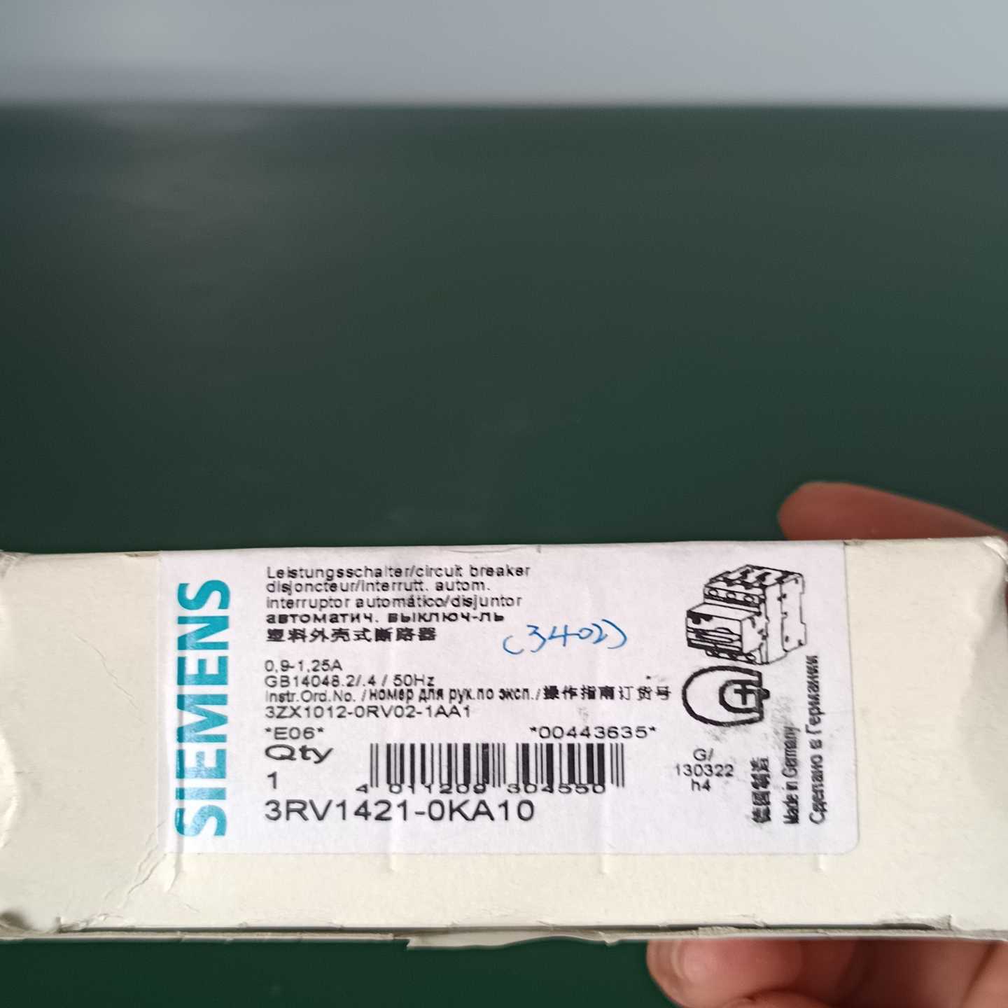 西门子断路器3RV1421-0KA10，全新原装-议价