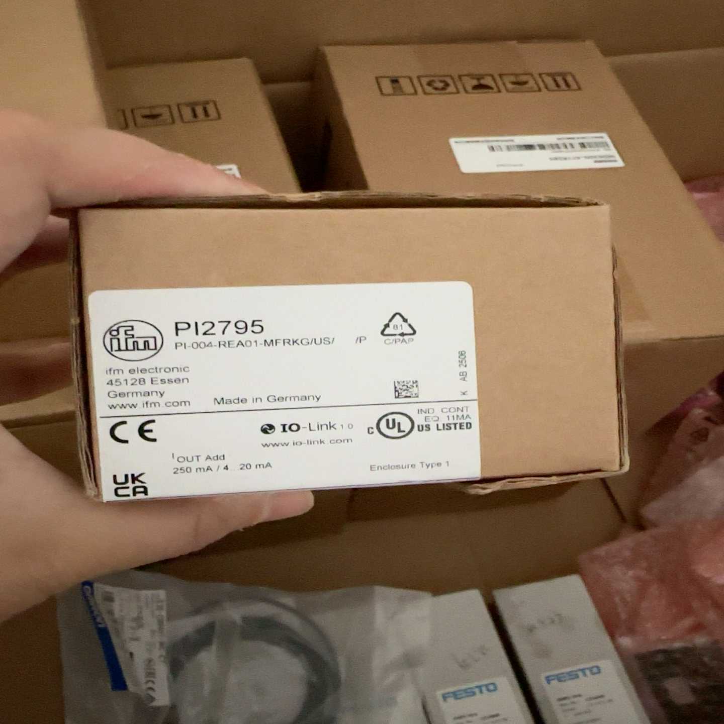 全新德国IFM易福门压力传感器，型号PI2795，带IO-L--议价商品