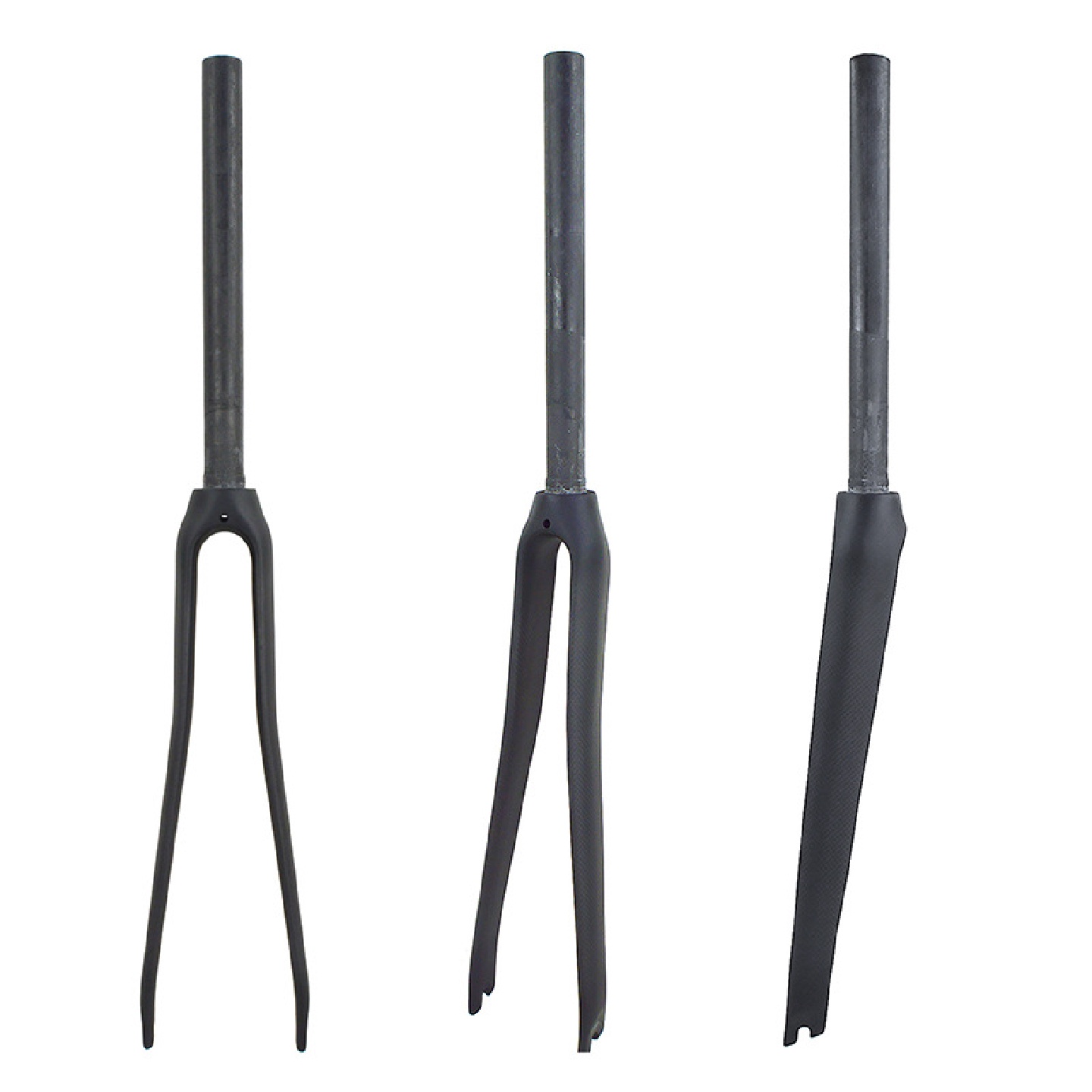 无标！全碳纤维公路车前叉自行车死飞前叉3K碳纹硬叉单车配件28.6