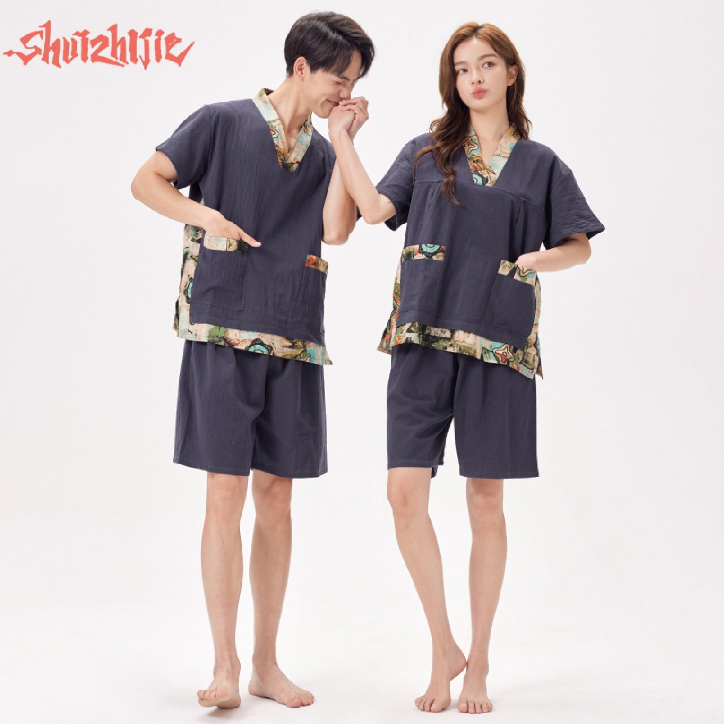 新款汗蒸服大码高档纯棉盐蒸酒店浴服头足疗桑拿服按摩美容女男款