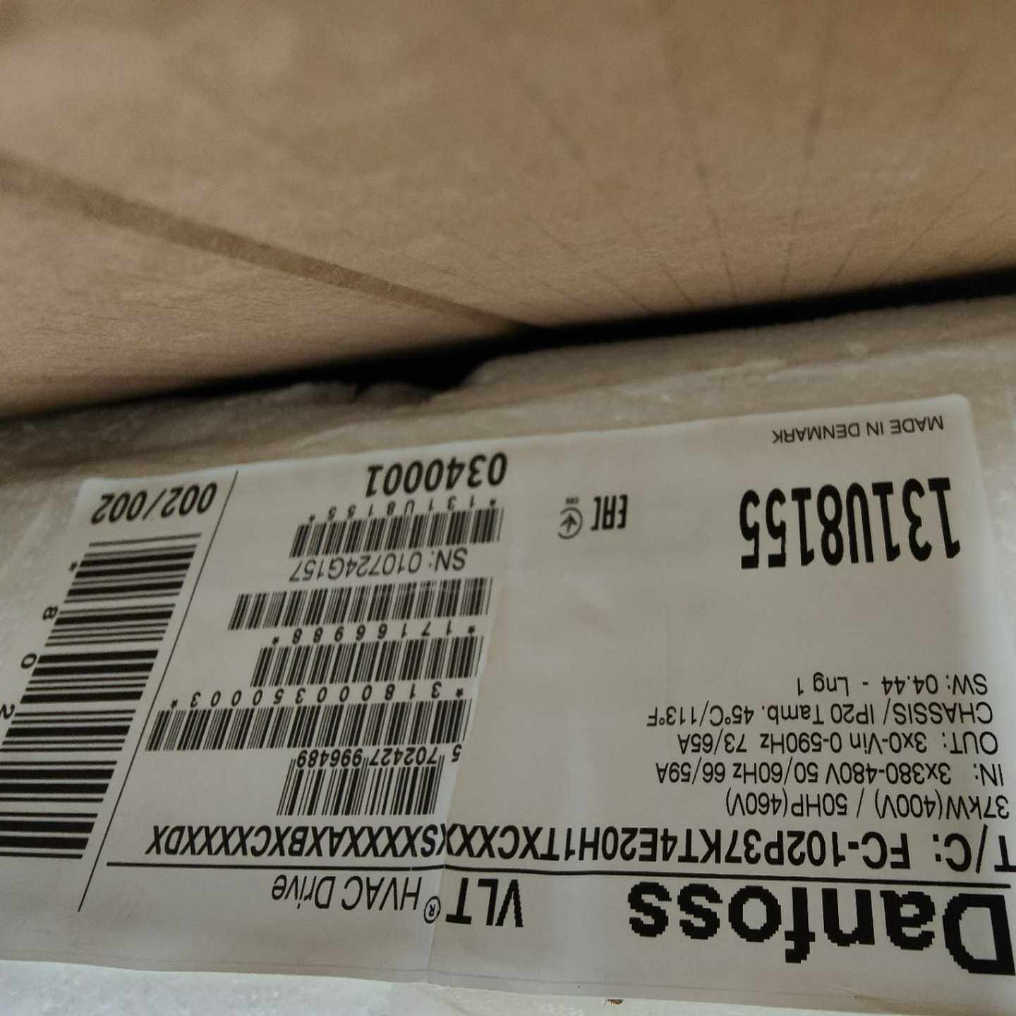 丹佛斯变频器FC-102P37KT4E20H1fc-302p30KT5E20Hfc-30V2p37kt5