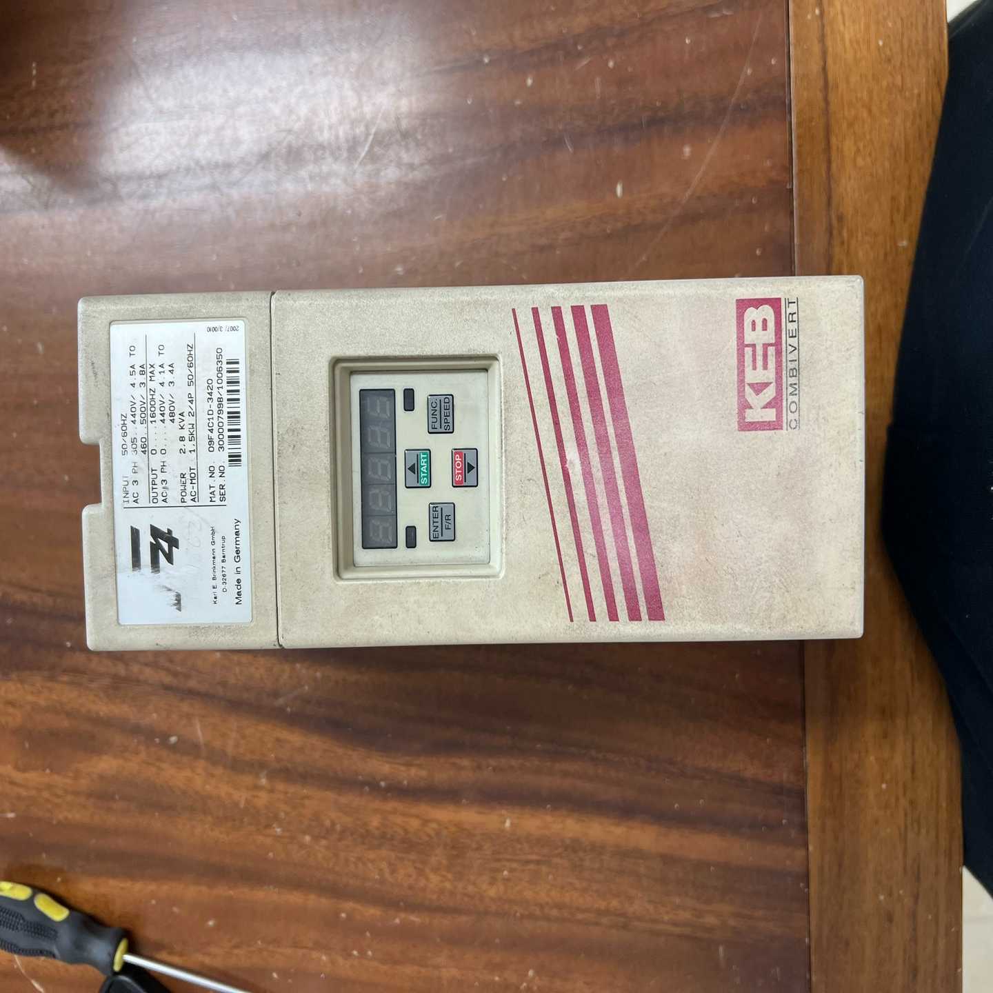 议价09F4C1D-3420，科比1.5Rkw变频器，二手拆机功维修/现货