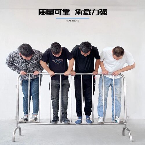 定制不锈钢可移动铁马交通安全活动护栏围栏不锈钢地铁隔离栏定制