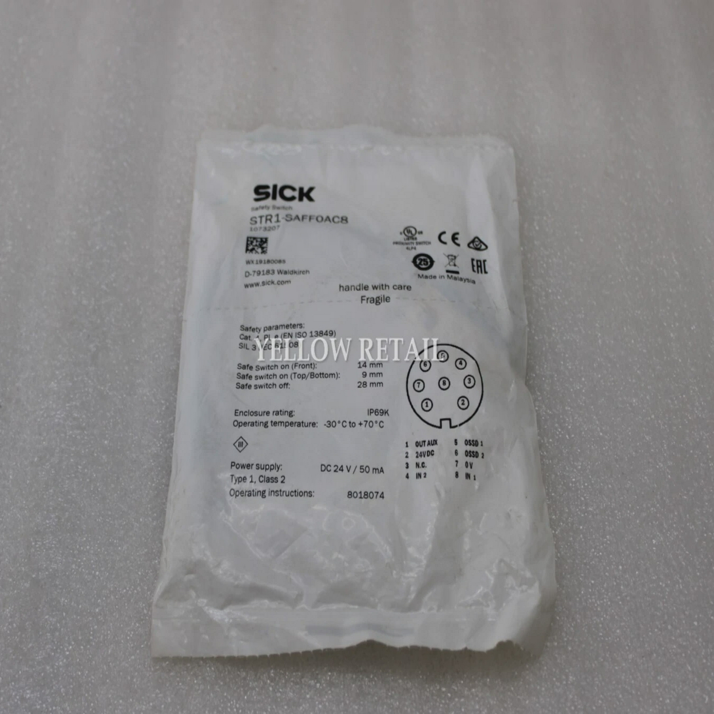 SICKSTR1-SAFF0AC8SAFETYSWITCHACTUATOR1073207STR1-X